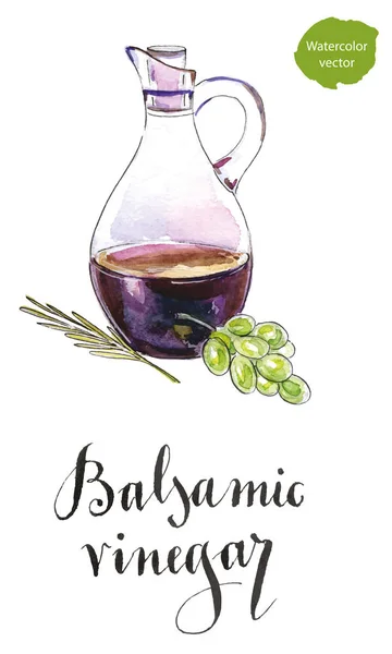 Bottiglia di aceto balsamico — Vettoriale Stock