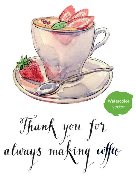 Tack för att alltid göra kaffe — Stock vektor