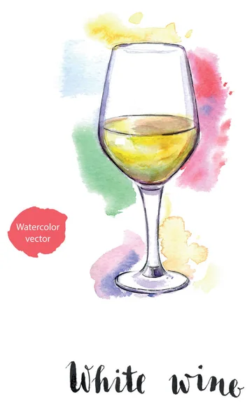 Verre de vin blanc — Image vectorielle