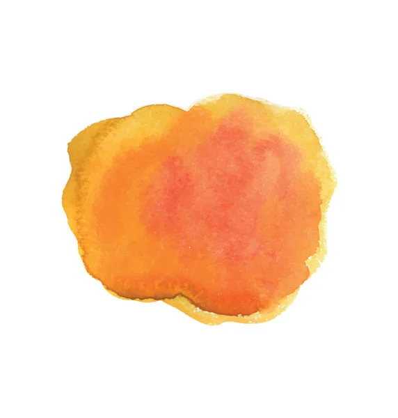 Disegno ad acquerello cerchio arancione — Vettoriale Stock