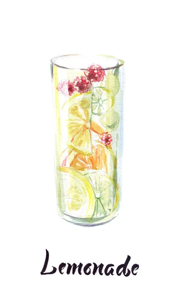 Illustratie van glas limonade — Stockfoto