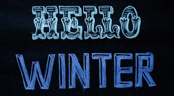 Chalk lettering, Hello winter