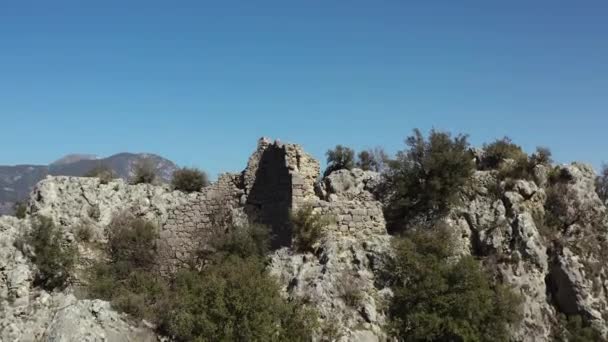 Górny widok na góry w Turcji, Lycian sposób — Wideo stockowe