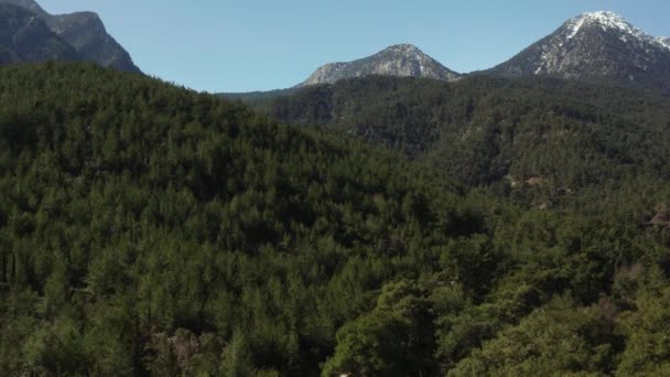 Vista superior das montanhas na Turquia, maneira Lícia — Vídeo de Stock