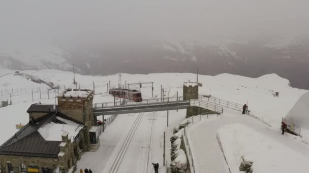 Drone Shooting Vista Superior Del Casco Antiguo Suiza — Vídeos de Stock