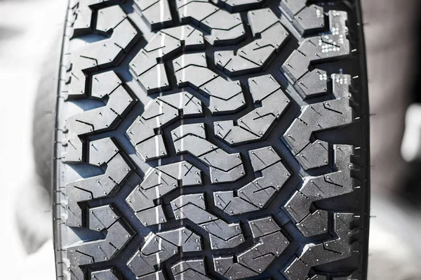 Car tyre - close up portrait — 스톡 사진