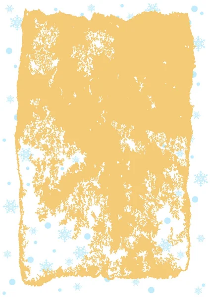 Papel viejo sobre un fondo de copos de nieve. Textura de papel. Vector — Vector de stock