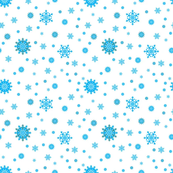 Copo de nieve patrón simple sin costura — Vector de stock