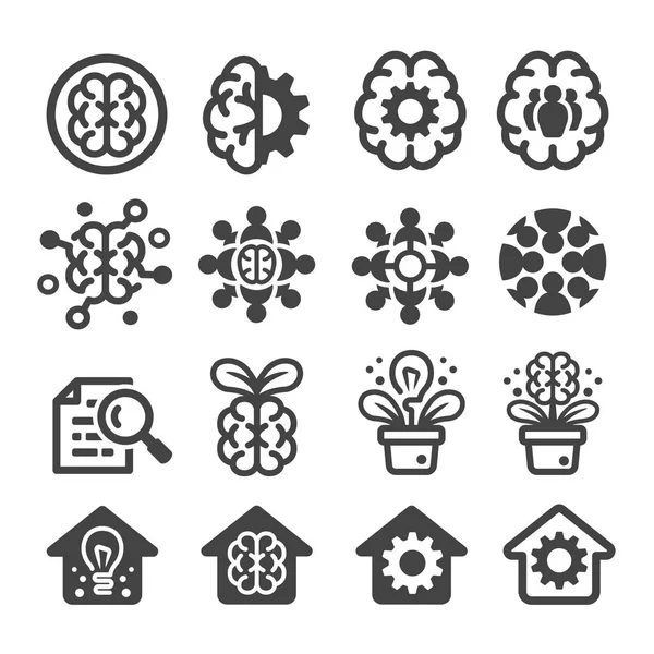 Denktank, hersenen storm pictogram — Stockvector