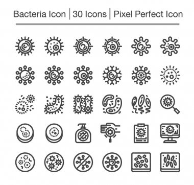 bakteri Icon set hattı