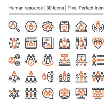 insan kaynakları hat Icon set
