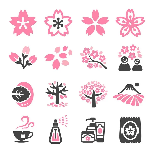 Kiraz çiçeği Icon set