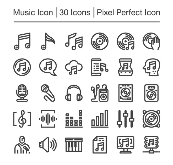 müzik çizgi Icon set