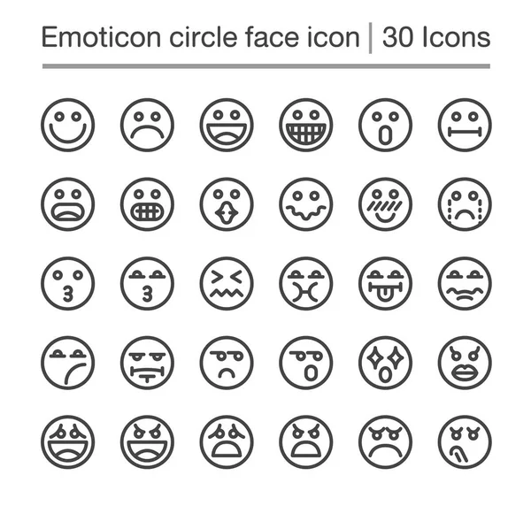 ifade daire yüz hattı Icon set