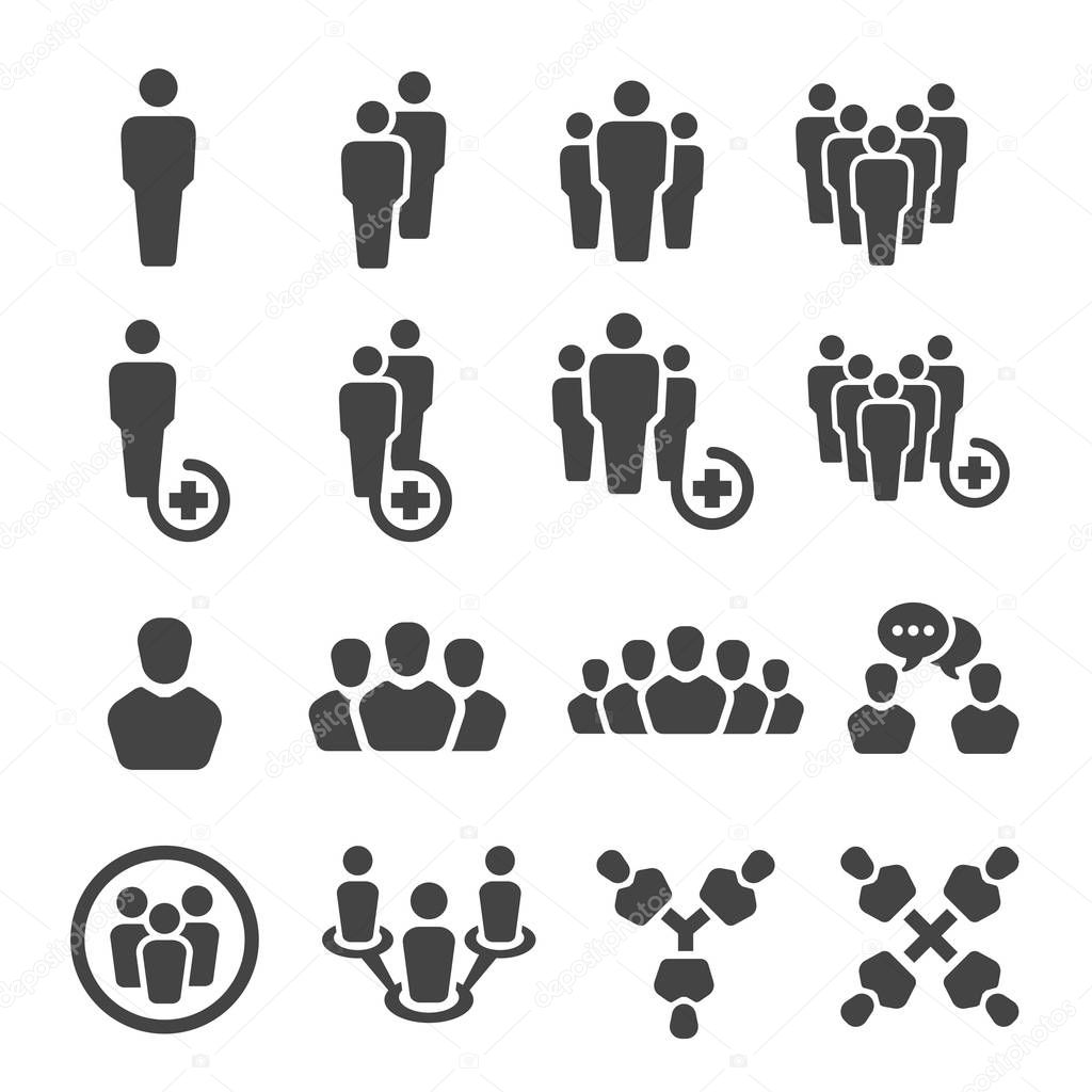 people icon set vector illustration