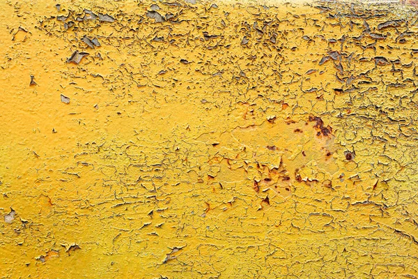 녹슨 노란색 금속 질감 배경. 벽 깃발, 재료, 녹슬거나 건축. 무늬가 있는 철벽, 녹슨 금속판 — 스톡 사진