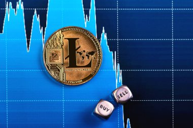 Litecoin, zar ve mali grafik arka plan olarak