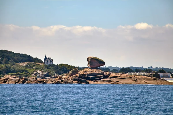 Amazing Rock Formations Granit Rose Coast Brittany France — Stock fotografie