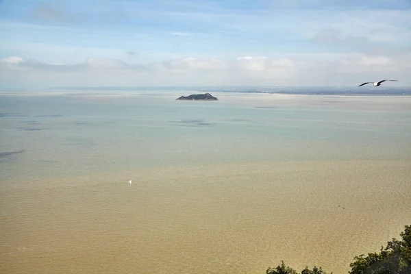 Rocher Tomb Της Elaine Στον Κόλπο Του Mont Saint Michele Εικόνα Αρχείου