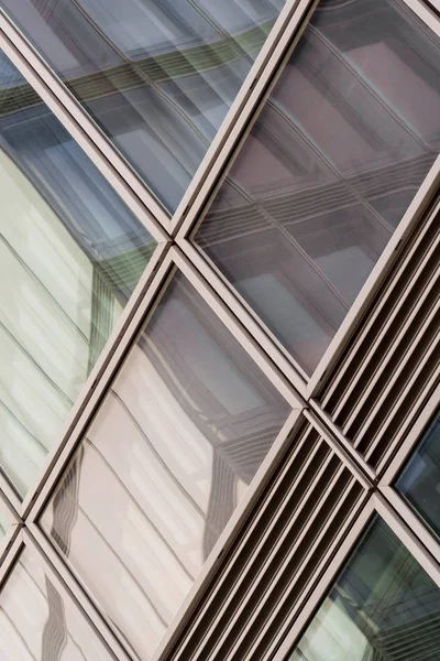 windows of modern business tower