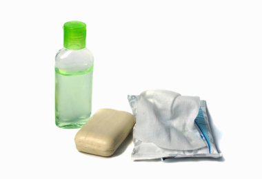 Coronavirus önleme antibakteriyel mendiller sabun ve el temizleme jeli ile virüse karşı korur. .