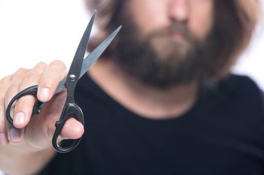 Sakal şekillendirme ve kesti. Bir stil yakın bir sakal. Advertisin