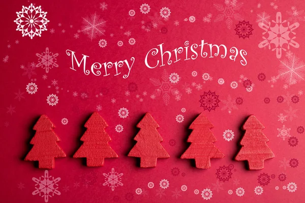 红色圣诞背景装饰 — 图库照片