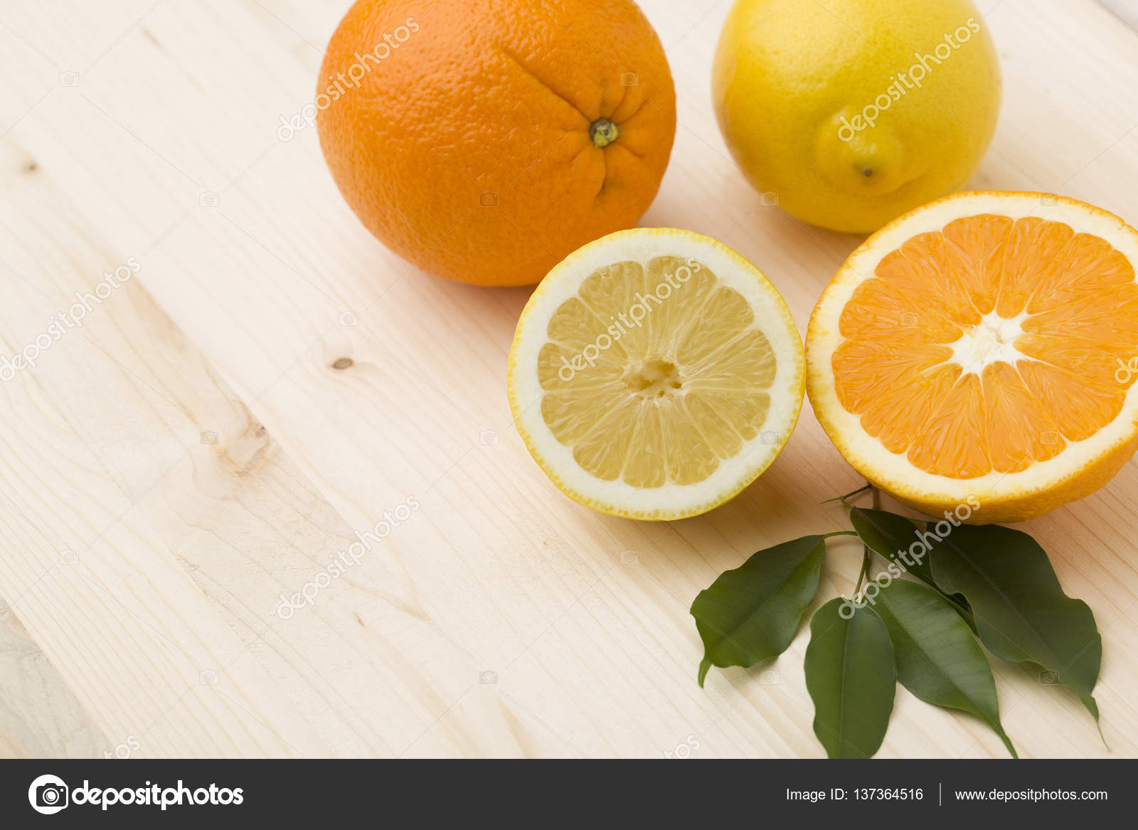 Citrus Fruits Oranges Lemons Wood Table Stock Photo C Mario7