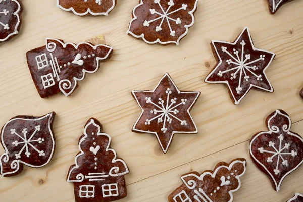 Gingerbread christmas background — Stock Photo, Image