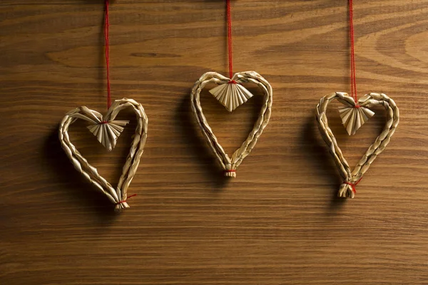 Corazón Sobre Fondo Madera —  Fotos de Stock