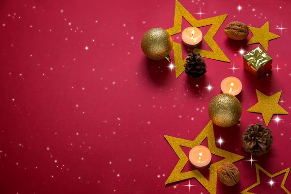 Fundo de Natal vermelho — Fotografia de Stock