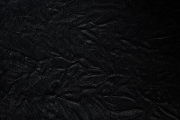 Textura Cuero Negro Fondo —  Fotos de Stock