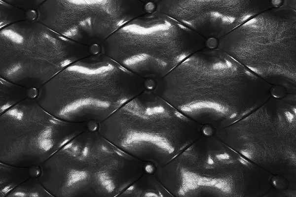 Işık Siyah deri ve düğme döşeme — Stok fotoğraf