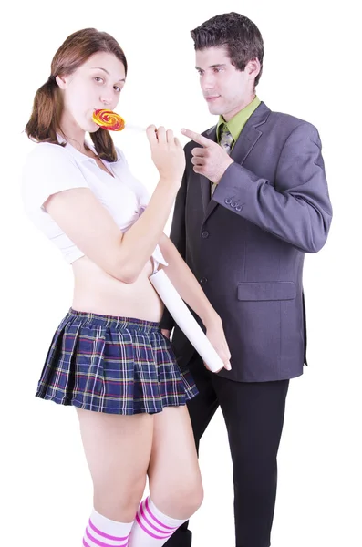 Couple in role playing game — Stock Photo, Image