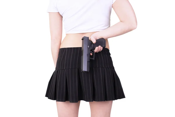 Sexy killer bedrijf pistool — Stockfoto