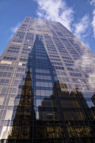 米高的摩天大楼，在纽约城 — 图库照片