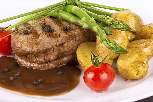 Hautnah auf Filet Mignon — Stockfoto