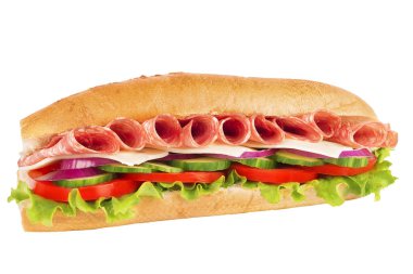 Denizaltı salamlı sandviç üzerinde kapat