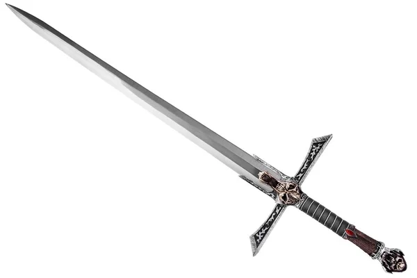 剑的对角线 处置孤立在白色背景上 — 图库照片
