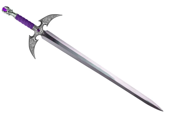 Çapraz, bertaraf kılıç izole beyaz arka plan üzerinde.