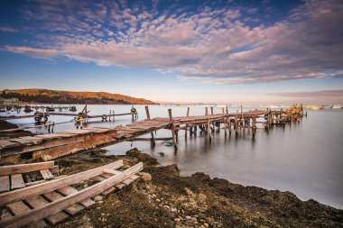 Titicaca Gölü, Bolivia (uzun eposure görüntü)