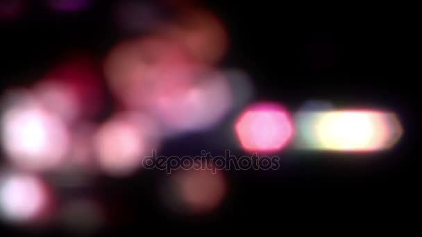 Perdite di luce reali e Bokeh - Loop 15 - Colorato - lento — Video Stock