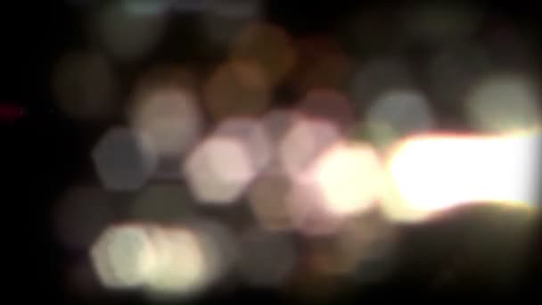 Реальний світло витоку і Боке - петлі 28 - Золотий - повільний — стокове відео
