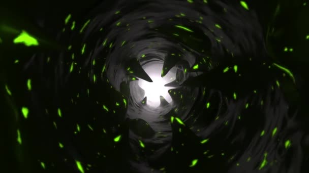 Halloween helvetet tunneln slinga 01 - Biohazard grön — Stockvideo