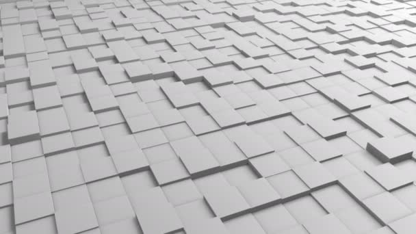 Carreaux Cubes Loop 4k Arrière-plan - Blanc Propre - Déplacement Cam — Video