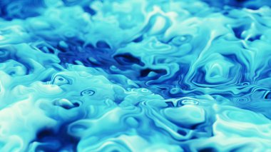 Soyut arkaplan kıvrımlı sıvı mürekkep mavisi ve alan derinliği