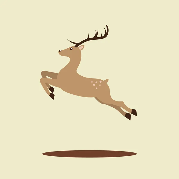 Christmas reindeer vector illustration — Stock Vector