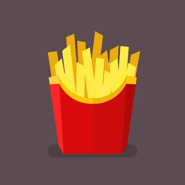 Frites dans un style plat — Image vectorielle