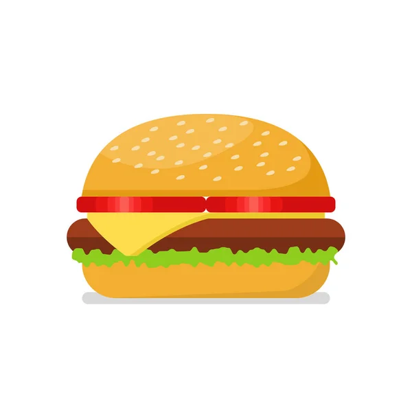 Burger à plat — Image vectorielle