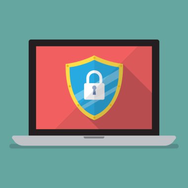 Dizüstü bilgisayar güvenlik duvarı muhafızlar tarafından korunan